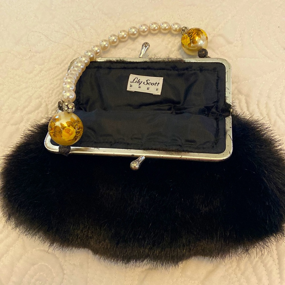 Lily Scott One of a Kind Faux Fur Purse